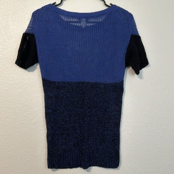 J. Crew Linen Shirt Womens Small Open Knit Crew Neck Textured Vacation Beach - Picture 4 of 8